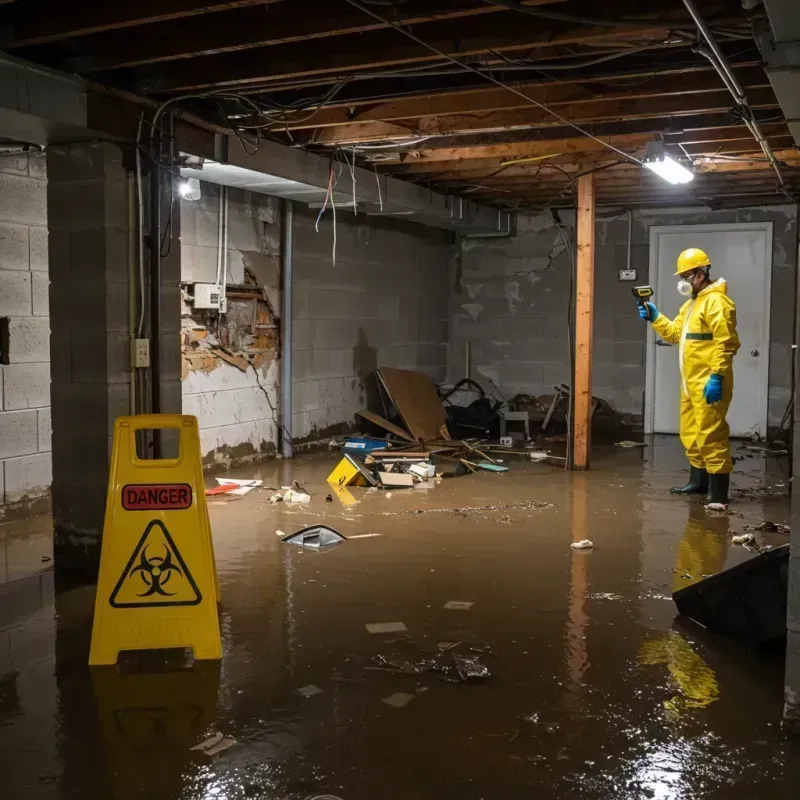 Flooded Basement Electrical Hazard in Ford County, KS Property